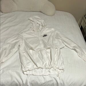 Nike White Windbreaker Jacket